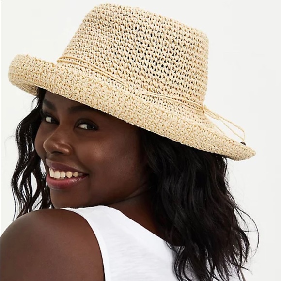 Torrid Natural Straw Cruiser Hat - Size S/M - Picture 2 of 6